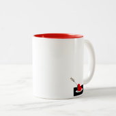 Tasse 2 Couleurs Pièce de mon coeur (Devant droit)