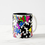 Tasse 2 Couleurs Pièces de puzzle (Devant droit)