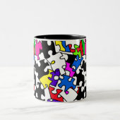Tasse 2 Couleurs Pièces de puzzle (Centre)