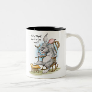 Tasse 2 Couleurs Pied de lapins chanceux