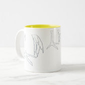 Tasse 2 Couleurs pieds de poulet (Devant gauche)