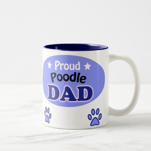 Tasse 2 Couleurs Pier papa de caniche (Droit)