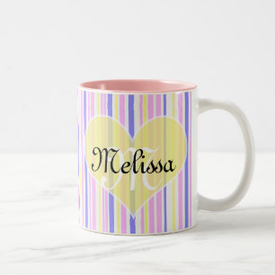 Tasse 2 Couleurs Pieron en étain (poires, geel, wit en roze)