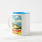 Tasse 2 Couleurs Pierpont Michigan Vintage (Devant gauche)