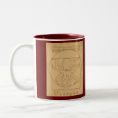 Tasse 2 Couleurs Pieuvre Drôle (Gauche)