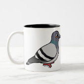 Tasse 2 Couleurs Pigeon de roche mignon (Gauche)