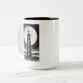 Tasse 2 Couleurs Pigeon Point Lighthouse California Moon (Devant gauche)