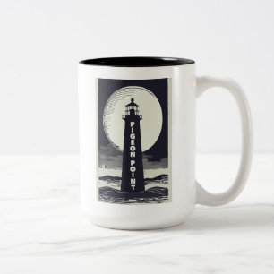 Tasse 2 Couleurs Pigeon Point Lighthouse California Moon