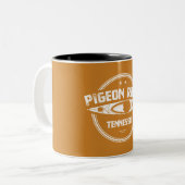 Tasse 2 Couleurs Pigeon River, Tennessee (Devant gauche)