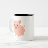 Tasse 2 Couleurs Piggy Cute (Devant gauche)