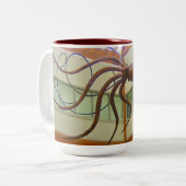 Tasse 2 Couleurs Pike Place Marché public Calmar géant Seattle, WA (Devant gauche)