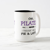 Tasse 2 Couleurs Pilates amusants (Devant droit)