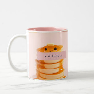 Tasse 2 Couleurs Pile de crêpe Cute Kawaii personnalisée au sirop