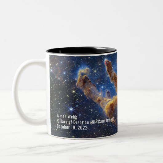 Tasse 2 Couleurs Piliers de la création (image NIRCam) James Webb J (Gauche)