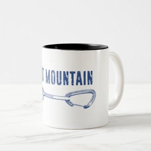 Tasse 2 Couleurs Pilot Mountain North Carolina Climbing Quickdraw (Devant droit)