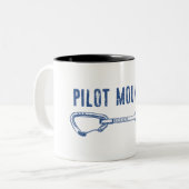 Tasse 2 Couleurs Pilot Mountain North Carolina Climbing Quickdraw (Devant gauche)