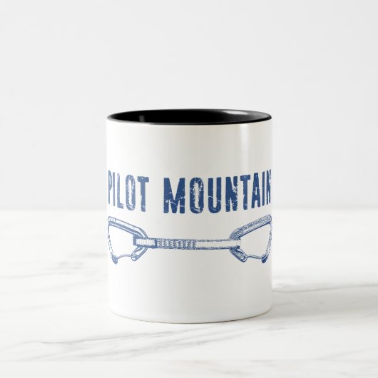Tasse 2 Couleurs Pilot Mountain North Carolina Climbing Quickdraw (Centre)
