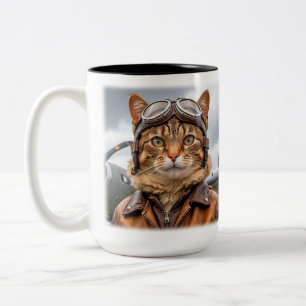 Tasse 2 Couleurs Pilote de chasse 2ème guerre mondiale