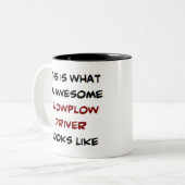 Tasse 2 Couleurs pilote de chasse à neige, génial (Devant gauche)