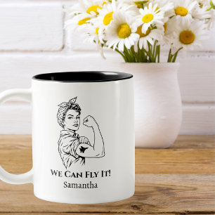 Tasse 2 Couleurs Pilote Femme Nous Pouvons Le Piloter Femmes Dans L