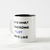 Tasse 2 Couleurs pilote, génial (Devant gauche)