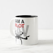 Tasse 2 Couleurs Pilote Quadcopter UAV Quadpilot (Devant gauche)
