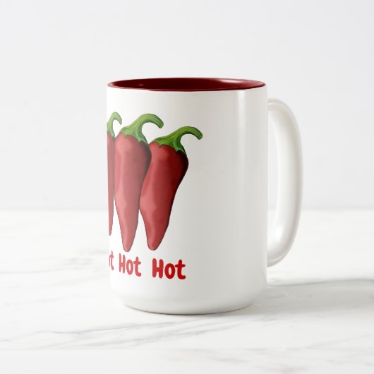 Tasse 2 Couleurs Piments rouges (Devant droit)