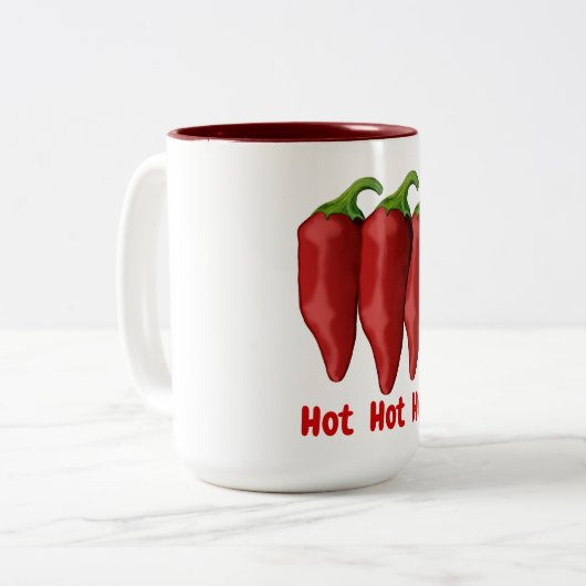 Tasse 2 Couleurs Piments rouges (Devant gauche)