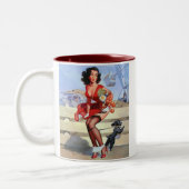 Tasse 2 Couleurs Pin-up vintage (Gauche)