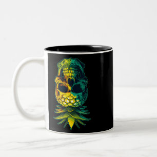 Tasse 2 Couleurs Pineapp à l'ananas pivotante Crâne drôle à l'enver