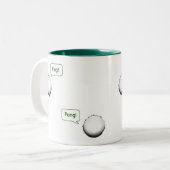 Tasse 2 Couleurs Ping Pong Drôle (Devant gauche)