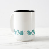 Tasse 2 Couleurs Pingouin bleu (Devant gauche)