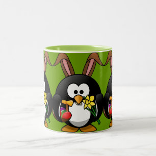 Tasse 2 Couleurs Pingouin-Cartoon lapin de Pâques