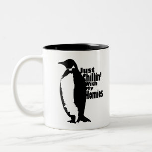 Tasse 2 Couleurs Pingouin "Chillin' Avec Mes Hommes"
