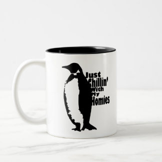Tasse 2 Couleurs Pingouin "Chillin' Avec Mes Hommes"
