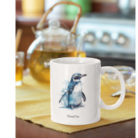 Pingouin d'aquarelle Arctique, personnalisé