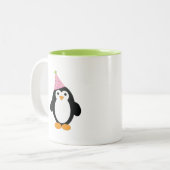 Tasse 2 Couleurs Pingouin de la fête (Devant gauche)