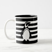 Tasse 2 Couleurs Pingouin et rayures (Gauche)