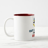 Tasse 2 Couleurs Pingouin jouant au golf (Gauche)