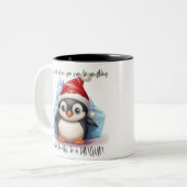 Tasse 2 Couleurs Pingouin mignon /Soyez Un Pingouin (Devant gauche)
