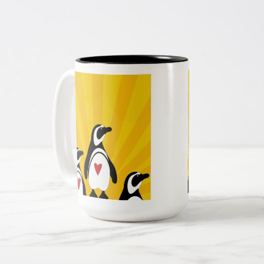 Tasse 2 Couleurs Pingouins (Devant gauche)