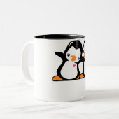 Tasse 2 Couleurs Pingouins (Devant gauche)