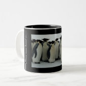 Tasse 2 Couleurs Pingouins sociaux (Devant gauche)