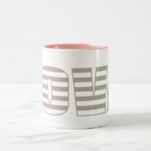 Tasse 2 Couleurs Pink and Lime Love Stripes (Centre)