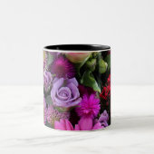 Tasse 2 Couleurs Pink and Violet Bouquet Photo (Centre)
