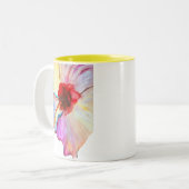 Tasse 2 Couleurs Pink aquarelle tulipe art (Devant gauche)