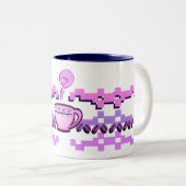 Tasse 2 Couleurs Pink Coffee Bean Fair Isle (Devant droit)