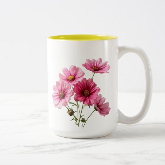 Tasse 2 Couleurs Pink Cosmos Flowers-23456 (Droit)