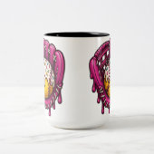 Tasse 2 Couleurs Pink Drip Baseball Glove Sprinkles Art (Centre)