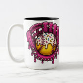 Tasse 2 Couleurs Pink Drip Baseball Glove Sprinkles Art (Gauche)